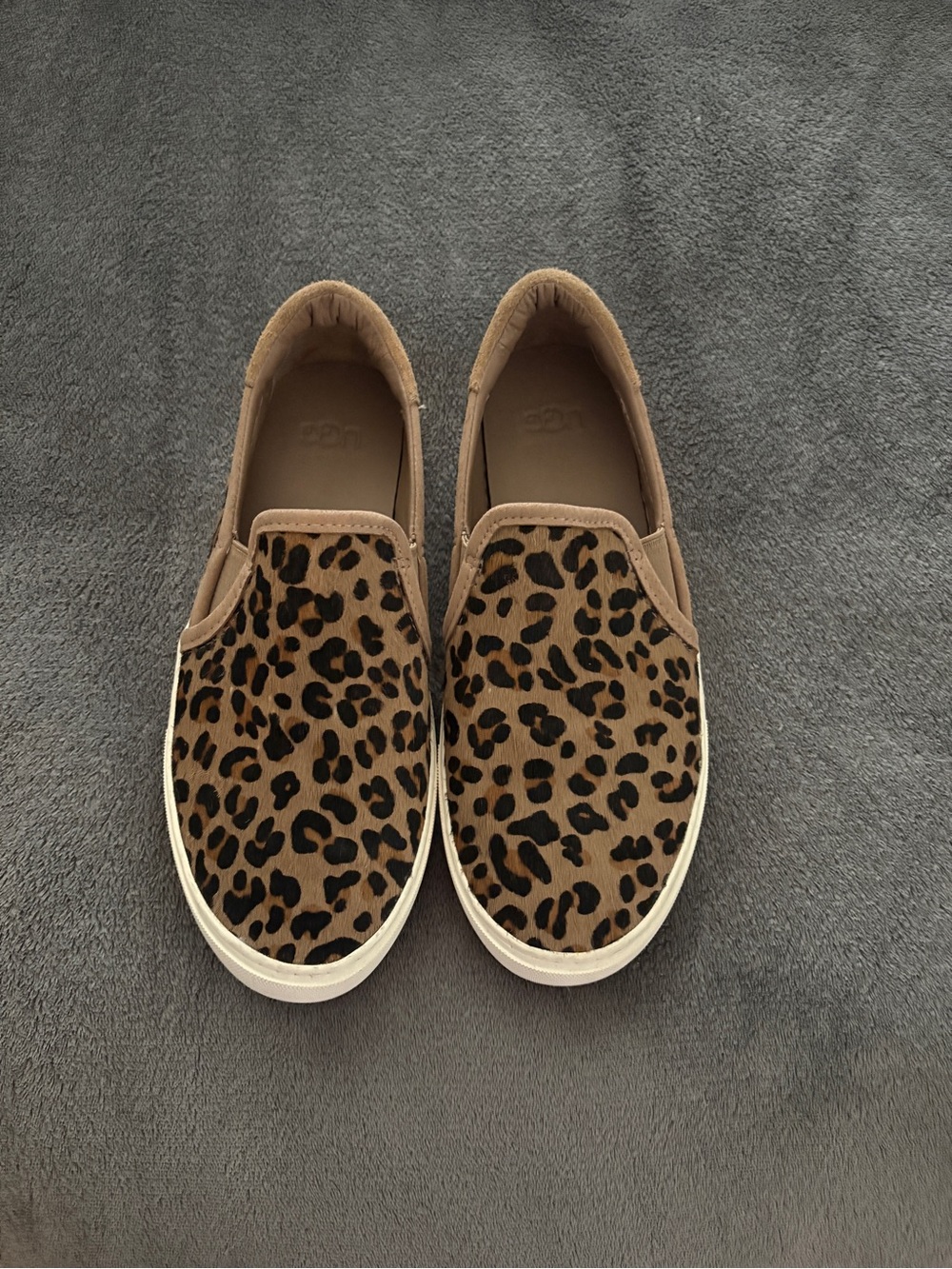 UGG Leopard-Print Slip-On Sneakers - Tan, Black & White